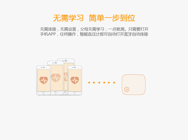 智能血壓計功能-無需學習，簡單一步到位