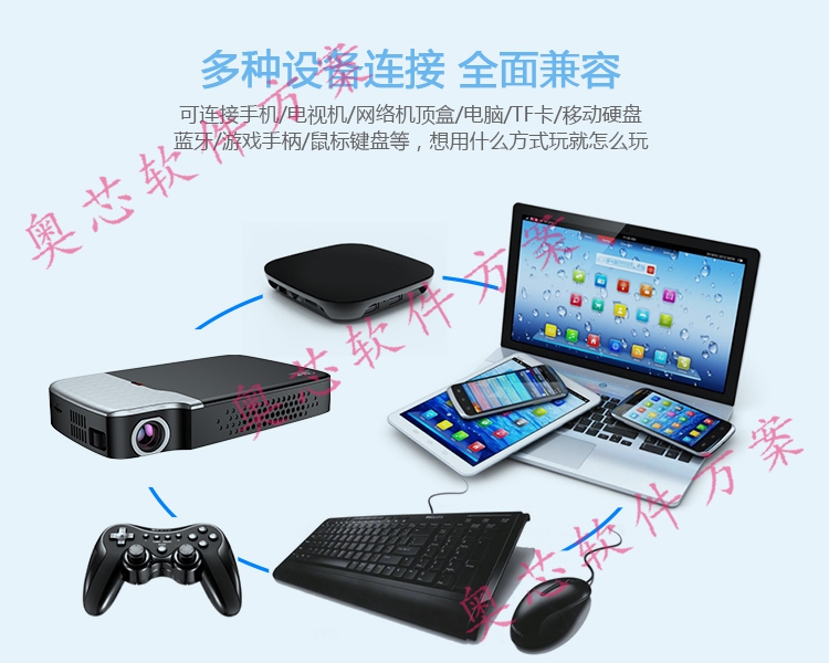 智能投影儀功能-多種設(shè)備連接，全面兼容